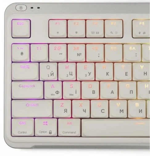 Фото: Клавіатура KZZI I75 Red Switch WL/BT/USB White (6977534870628) № 10 | KTC