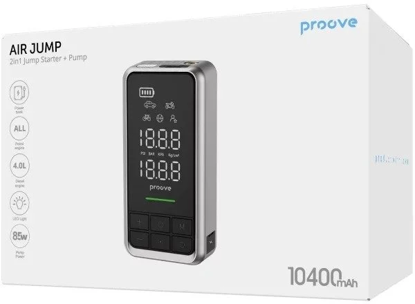 Фото: Бустер Proove Air Jump 10400mAh 1000A Gray + насос (JSAP10400203) № 11 | KTC