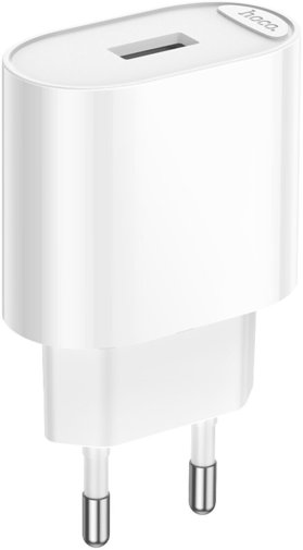 Мережевий зарядний пристрій Hoco C109A Fighter 1xUSB, 10.5W, White