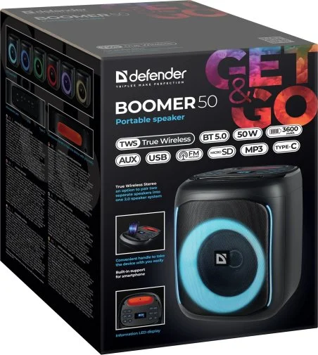 Фото: Акустика для вечірок Defender Boomer 50 Black (65450) № 24 | KTC