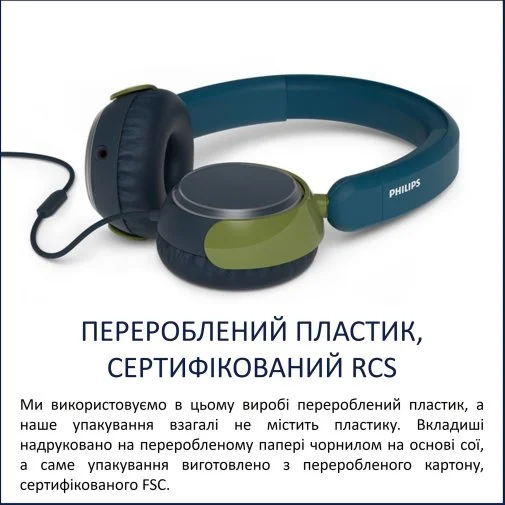 Фото: Навушники Philips Kids TAK2000CT/00 Chrystal Teal № 19 | KTC