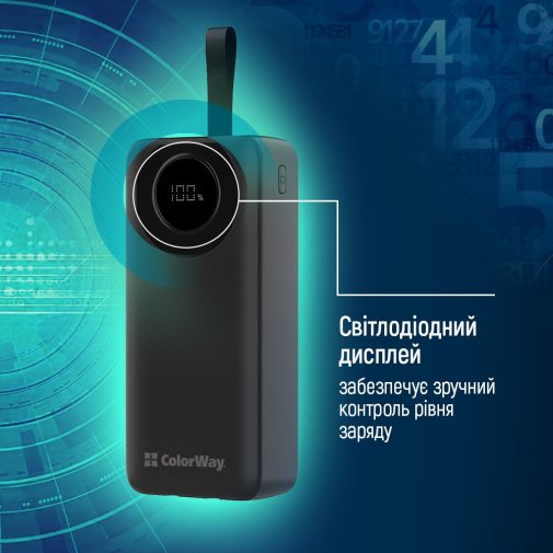 Батарея універсальна ColorWay 30000mAh EnergyPlus 22.5W Black (CW-PB300LPB4BK-PDD)