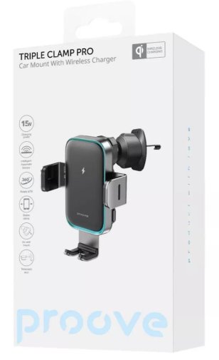 Кріплення для мобільного телефону Proove Triple Clamp Pro 15W Metal Gray (WHTP15010001)