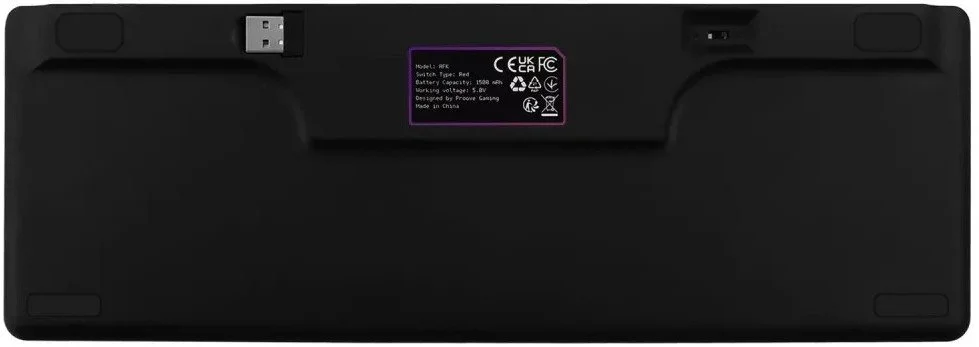 Фото: Клавіатура Proove Gaming AFK Outemu Red ENG/UA WL/BT/USB Black (WKAFK1022001) № 12 | KTC