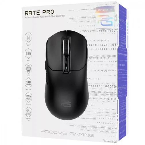 Фото: Миша Proove Rate Pro with Charging Dock WL/BT/USB Black (WMRPCD022001) № 14 | KTC