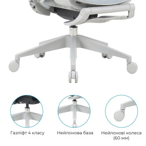 Фото: Крісло OfficePro Elite OC950GLB Gray/Light Blue № 40 | KTC