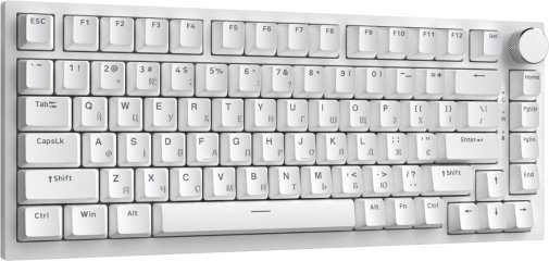 Клавіатура Ajazz AK820 Red Switch ENG/UKR USB White (AK820-R-W)