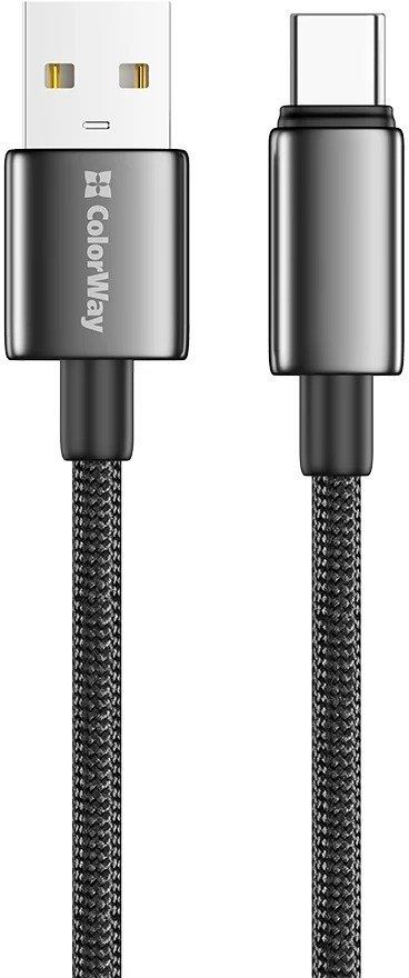 Кабель ColorWay CBUC099 3A AM / Type-C 2m Black (CW-CBUC099-BK)