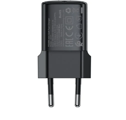 Фото: Зарядний пристрій Acefast A117 PD GAN 20W Black (6974316284987) № 16 | KTC