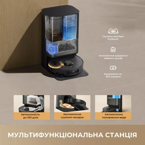 Фото: Робот-пилосос Dreame L50s Pro Ultra Black (RLL88HE-Bl) № 32 | KTC