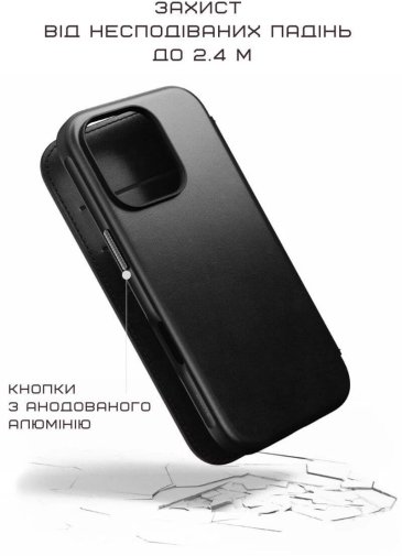 Чохол Nomad for Apple iPhone 16 Pro - Modern Leather Folio Black (NM01680185)