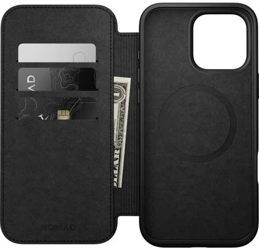 Фото: Чохол Nomad for Apple iPhone 16 Pro Max - Modern Leather Folio Black (NM01675785) № 21 | KTC