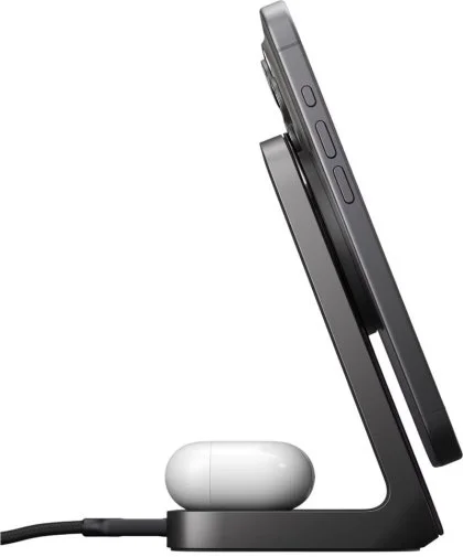 Фото: Бездротова зарядна станція Nomad Stand One Qi2 25W 2in1 Carbide (NM014520858) № 14 | KTC
