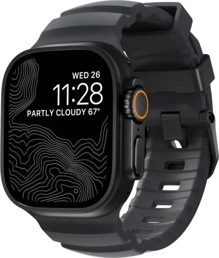 Фото: Ремінець Nomad for Apple Watch 46mm/49mm - Rocky Point Band Black Titanium Hardware Storm (NM014803858) № 18 | KTC