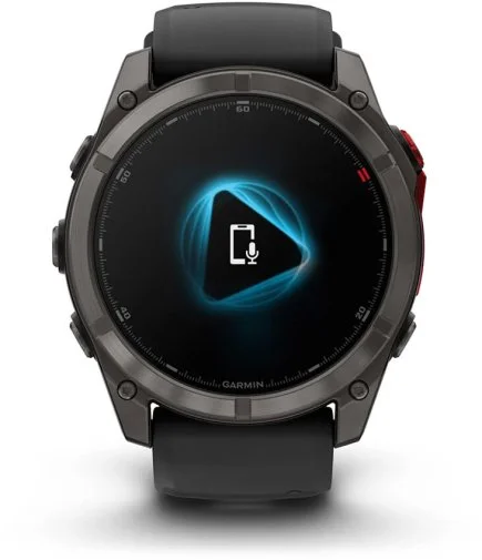 Фото: Смарт годинник Garmin fenix 8 - 51mm MicroLED Sapphire Carbon Gray DLC Titanium with Black/Pebble Gray Silicone Band (010-03380-05) № 19 | KTC