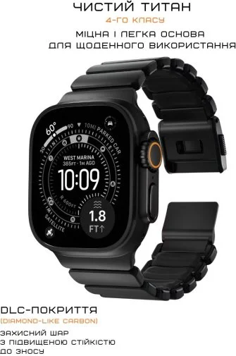 Фото: Ремінець Nomad for Apple Watch 46/49mm - Stratos Black Hardware Black (NM011154858) № 20 | KTC