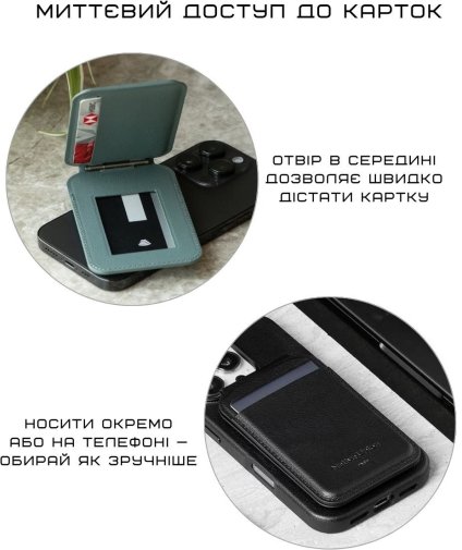 Чохол для пластикових карт Native Union for iPhone - Active Stand Magnetic Black (ACT-BLK-WAL)