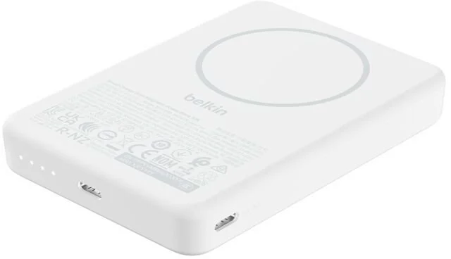 Батарея універсальна Belkin BoostCharge Slim Magnetic 10000mAh 20W Qi2 7.5W White (BPD015HQWH)