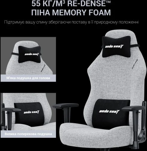 Фото: Крісло Anda Seat Luna Size L Ivory Fabric (AD18-44-I-F) № 36 | KTC