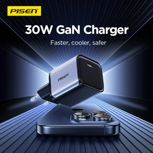 Фото: Зарядний пристрій Pisen BOLT Lite PD 30W Black with Type-C / Type-C (TP-C62_Kit) № 27 | KTC