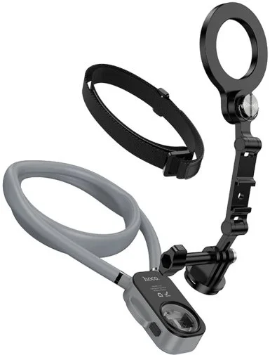 Фото: Універсальний тримач Hoco K31 Campo magnetic neck-hanging holder Black Gray (6942007664646) № 13 | KTC