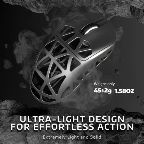 Фото: Миша Attack Shark R2 WL/BT/USB Silver Gray (R2SGR_AS) № 23 | KTC