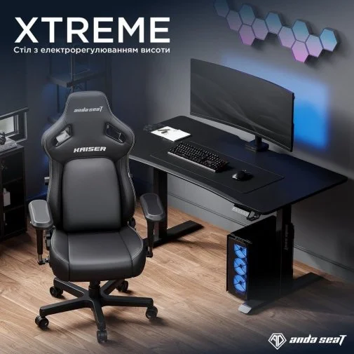 Фото: Стіл комп’ютерний Anda Seat Xtreme 180 Black (AD-D-DD2-1800-04-B) № 24 | KTC