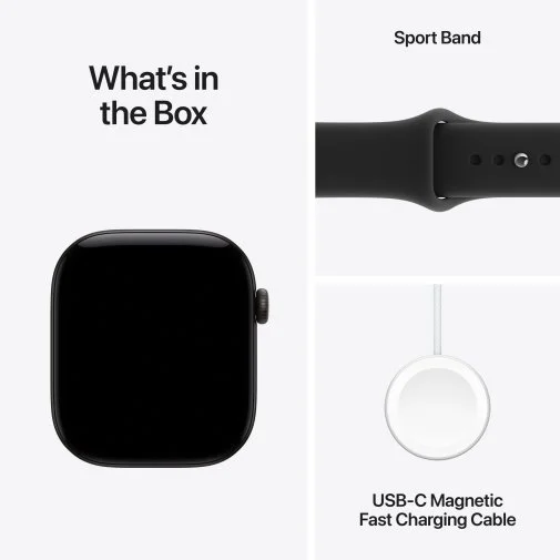 Фото: Смарт годинник Apple Watch 12 GPS 42mm - Black Aluminium Case with Black Sport Band - M/L (MJEC4) № 15 | KTC