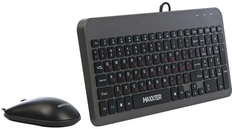 Фото: Комплект клавіатура+миша Maxxter KMS-CM-05-UA USB Black/Grey № 12 | KTC