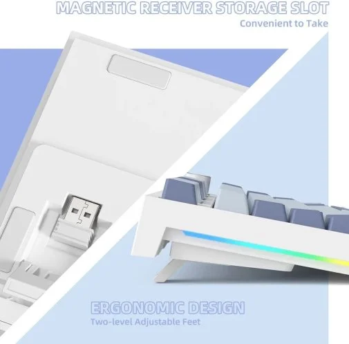 Фото: Клавіатура Attack Shark K86 Blue Whale Switch WL/BT/USB Moonlit Night (K86MN_AS) № 19 | KTC
