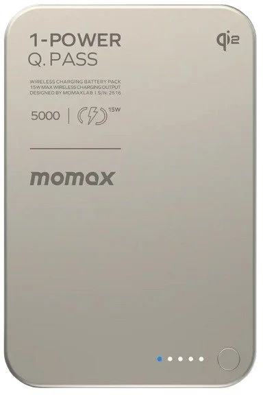 Фото: Батарея універсальна Momax 1-Power Q.Pass 5000mAh 20W / Qi 15W Titanium (IP129Q2L) № 14 | KTC