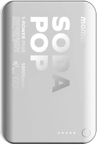 Фото: Батарея універсальна Momax 1-Power Pass 10000mAh 20W / Qi 15W Silver (IP166S) № 18 | KTC