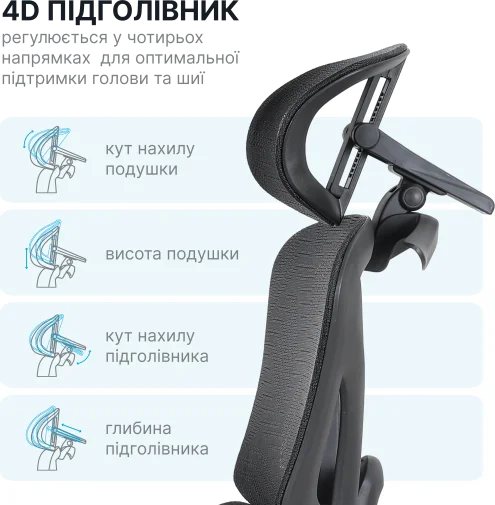 Фото: Крісло OfficePro Onix OC975G Gray № 32 | KTC