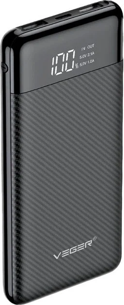 Фото: Батарея універсальна Veger L11 W1087 10000mAh Black (6970453555805) № 8 | KTC