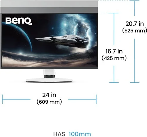 Фото: Монітор BenQ EX271QMZ White (9H.LPPLA.TBE) - 26.5" QD-OLED / 2560×1440 / 240 Гц / AMD FreeSync Premium / HAS № 25 | KTC