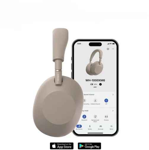 Фото: Навушники Sony WH-1000XM6 Sandstone (WH1000XM6T.E) № 14 | KTC