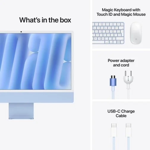 Фото: ПК моноблок Apple iMac 24 Retina 4.5K M6 12GPU Blue (MH1J4) № 17 | KTC