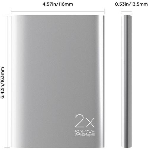 Батарея універсальна Solove A8 Power Bank 20000 mAh срібляста