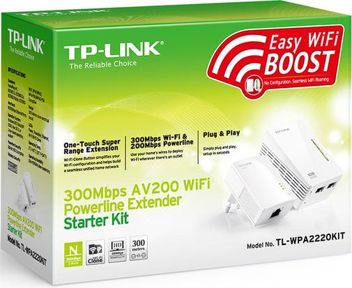 Powerline адаптер TP-Link HP-TL-WPA2220KIT AV200