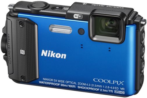 Цифрова фотокамера Nikon Coolpix AW130 синій