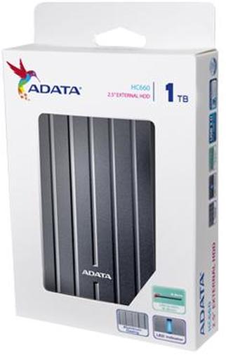 Зовнішній жорсткий диск A-Data HC660 (AHC660-1TU3-CGY) 1 ТБ титановий