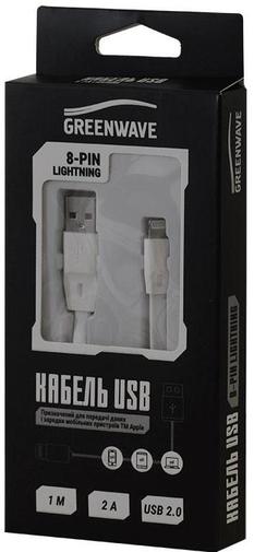 Кабель USB GREENWAVE DC-IP-102TF AM / Lightning 8pin 1 м білий