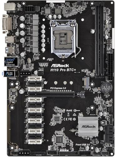 Материнська плата AsRock H110 Pro BTC+