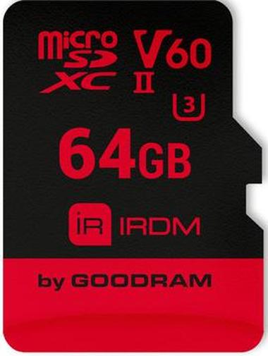 Карта пам'яті GOODRAM Micro SDXC IRDM UHS-II U3 V60 64GB IR-M6BA-0640R11