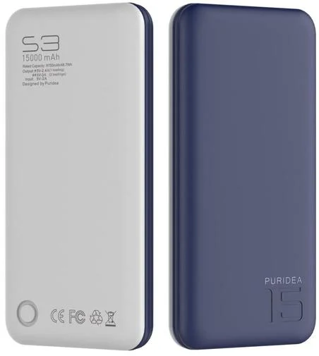 Фото: Батарея універсальна Puridea S3 15000mAh Blue/White (S3-Blue White) № 6 | KTC