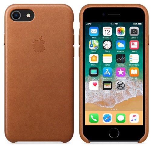 Чохол Apple for iPhone 8/7 - Leather Case Saddle Brown (MQH72ZM/A)