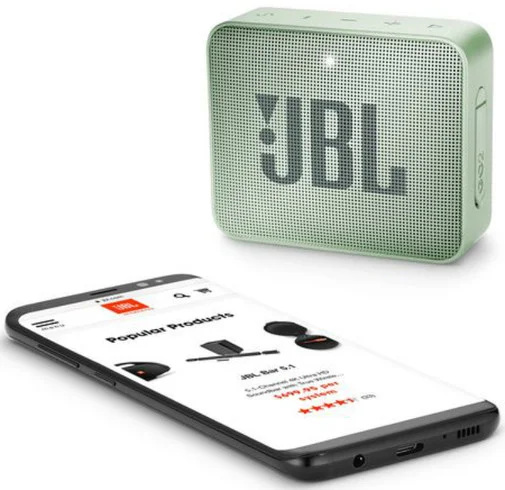 Фото: Портативна колонка JBL GO 2 Seafoam Mint (JBLGO2MINT) № 10 | KTC