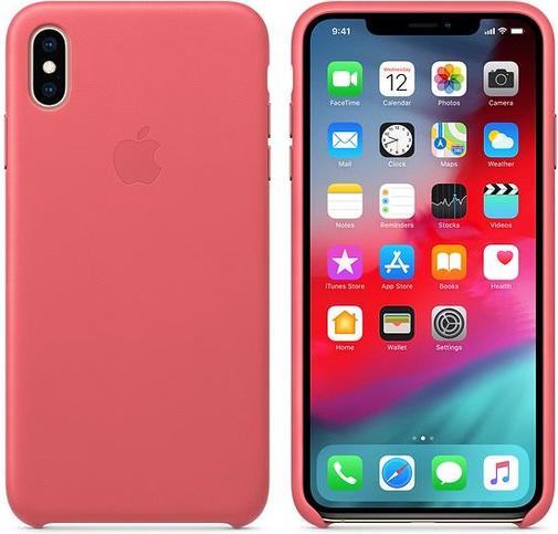 Чохол Apple for iPhone XS Max - Leather Case Peony Pink (MTEX2)