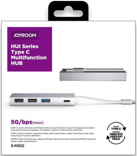 USB-хаб JoyRoom S-M202 Space Gray