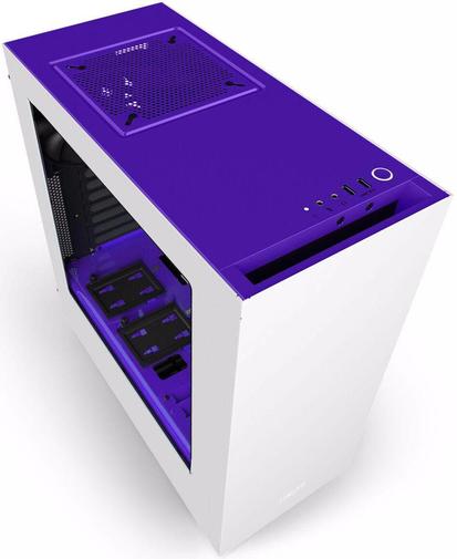 Корпус для ПК NZXT S340 White/ Purple (CA-S340W-W3)